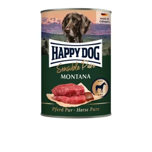 Sparpaket 6 x 400 g Happy Dog Sensible Pure Montana Pferd Pur Hunde Nassfutter Finale Aktion